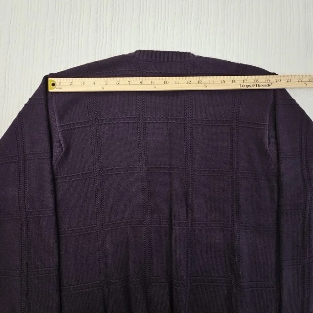 Izod Luxury Sport Blackberry‎ Purple Chunky Cable Knit Sweater Men's XXL NWT NEW